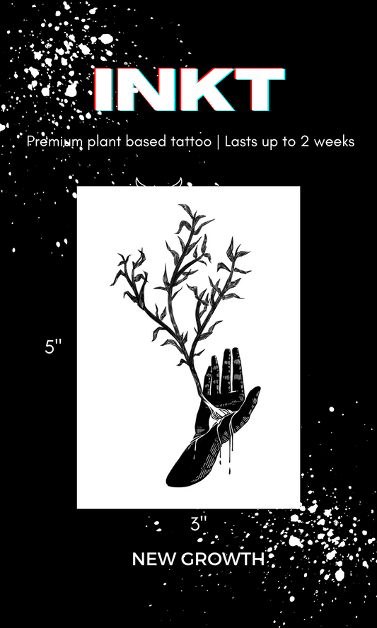 New Life Tattoo | Semi Permanent Tattoo | 2 Week Vegan Temporary Tattoo | Spiritual Tattoo | Artistic Tattoo | Hand Tattoo | Tree Tattoo | Unique Design Tattoo | Christian Tattoo