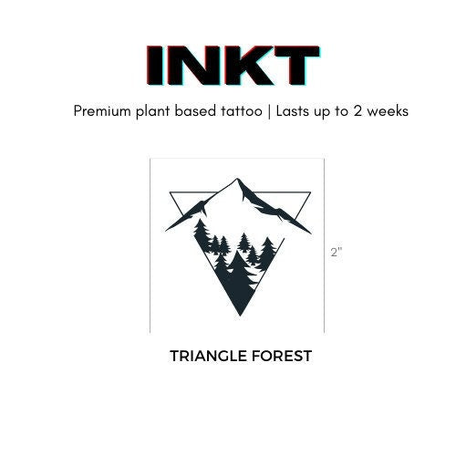 Mountain Tattoo Nature Tattoo 2 Week Tattoo Vegan Tattoo Forest Tattoo Triangle Tattoo Geometric Tattoo Spiritual Tattoo Gift Idea Body Art